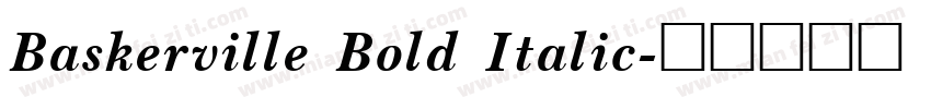 Baskerville Bold Italic字体转换